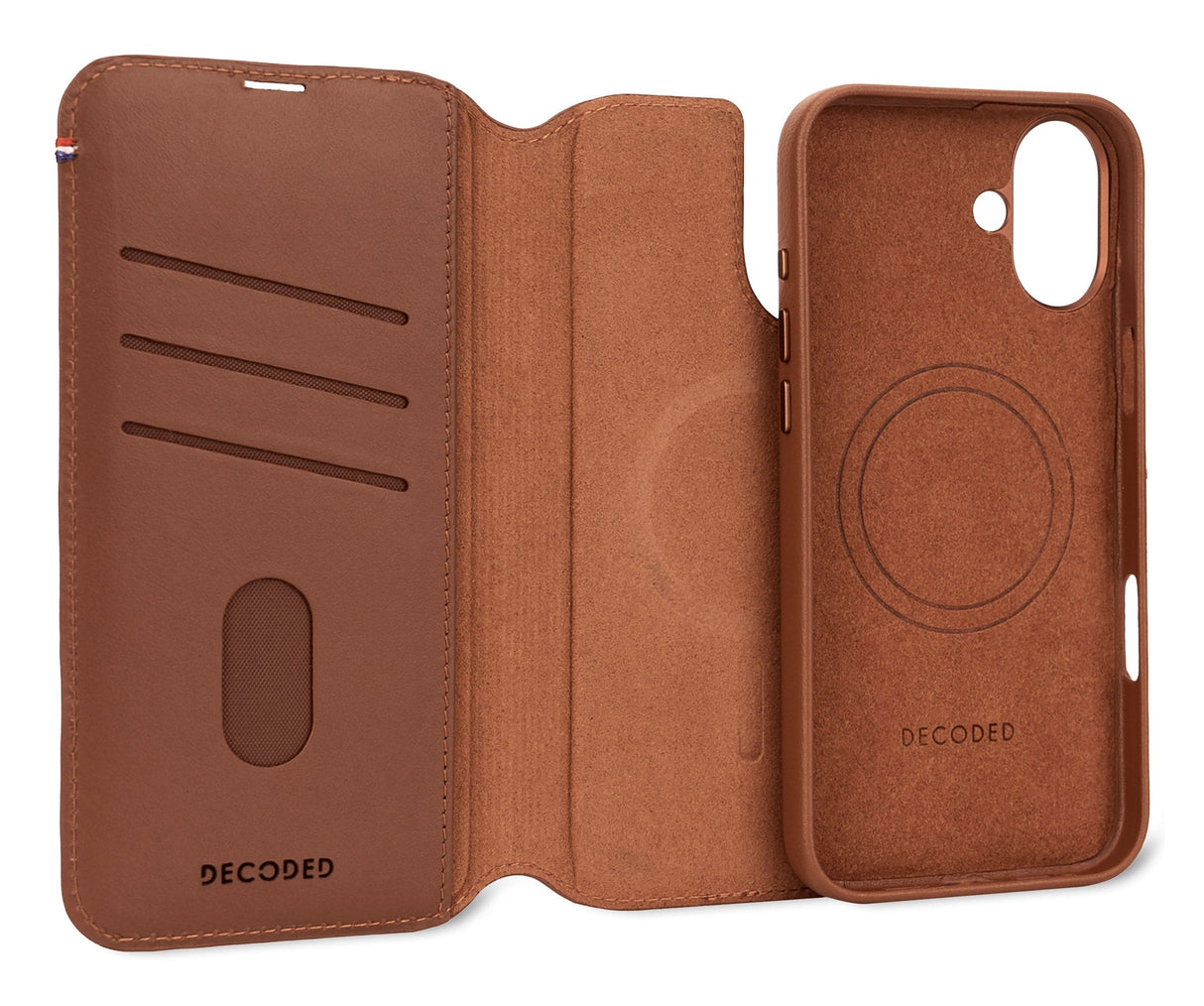 Decoded Leather Detachable Wallet Iphone 16 Plus Tan