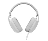 Auricular Logitech Zone Vibe Wireless Bluetooth Inalámbrico Usb-C A Través De Adaptador Bluetooth Blanco Hueso Certificado Para Equipos De Microsoft