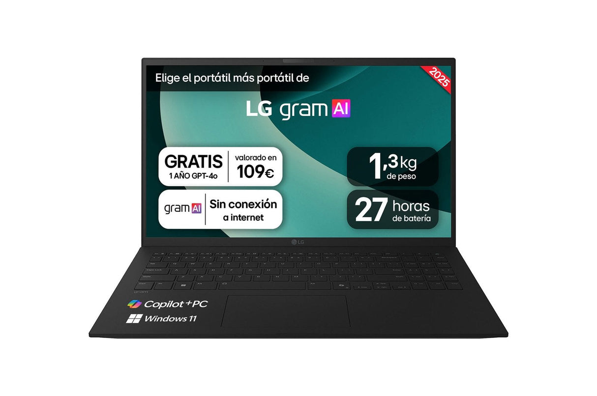 Portátil Lg Gram 15z80t-G.Au75b Ryzen Ai 7-350 16gb 512gb Ssd 15.6' Win11