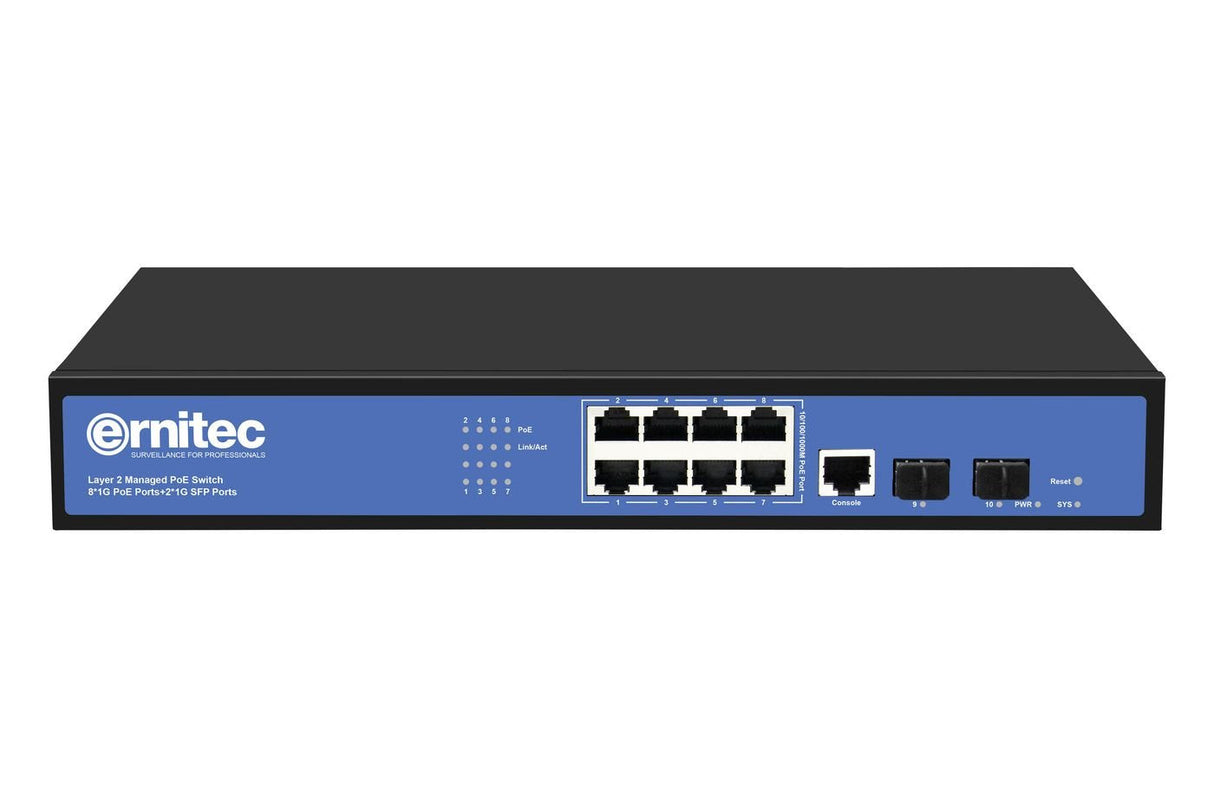 Managed Layer 2+ Switch, 8 X  Gigabit Ports, 2 X Gigabit