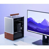 Jonsbo T6 Pc Carcasa, Mini-Tower, Mini-Itx, Tempered Glass, Madera - Plateado