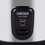 Arrocera Eléctrica Haeger Rice & Steam - 1,8 L, 700w, Acero Inoxidable