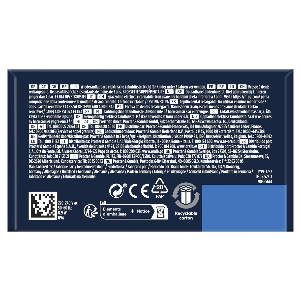 Cepillo Oral-B Series Pro 1 Caribeean Eléctrico