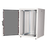 Roline 19-Zoll Netzwerkschrank Basic 22 He, 800x800 Bxt Glastr Grau