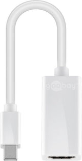 Goobay Mini Dp Hdmi Adaptor Mini Displayport Hdmi Tipo A (Estándar) Blanco