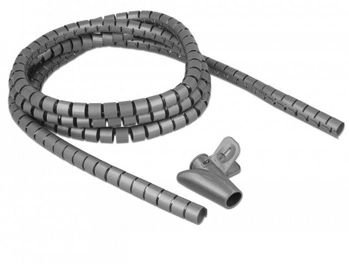 Manguera En Espiral Con Herramienta Pasacables 2,5 M X 15 Mm Gris