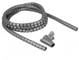 Manguera En Espiral Con Herramienta Pasacables 2,5 M X 15 Mm Gris