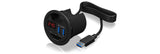 Icy Box Usb3.0 Hub Table Hub Ib-Hub1404, Con 2x Lectores De Tarjetas,