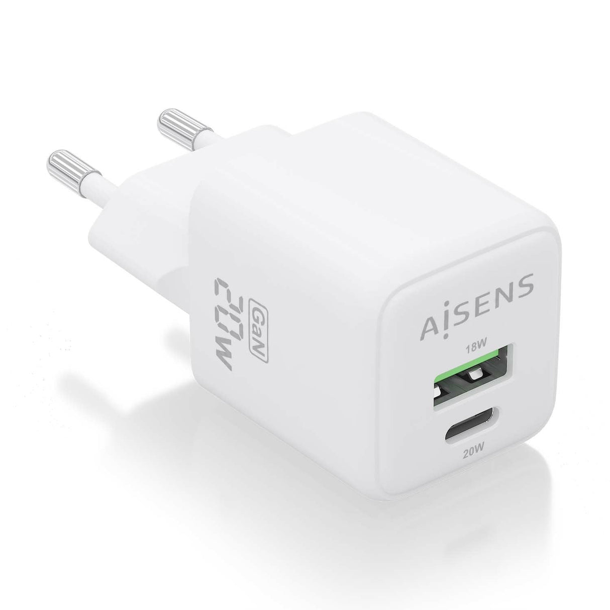 Aisens Cargador Gan 20w - 1xusb-C Pd3.0 Qc4.0 - 1xusb-A Qc3.0 - Blanco