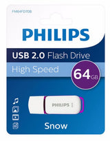 Pendrive Philips 64gb 2.0 Usb Snow Edition Purple