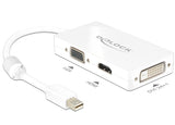 Delock Adapter Mini Displayport Male > Vga / Hdmi / Dvi Female Passive White