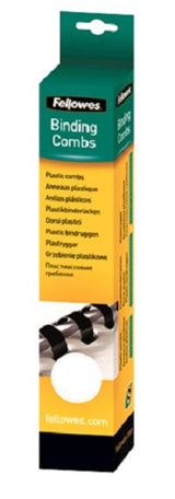 Fellowes Plastic Comb 16mm White A4 Retail 25pk
