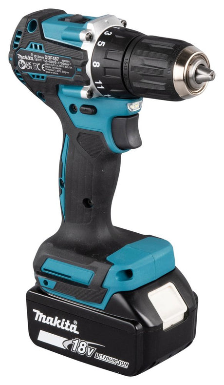 EAN 0088381736558 - Makita DDF487Z taladro 1700 RPM 940 g Turquesa imagen 7