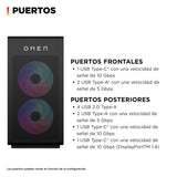 Pc Sobremesa Hp Omen 35l Gt16-1006ns Amd Ryzen 7 9800x3d 32gb 1tb Ssd Rtx 5070 Ti Windows 11 Wifi7