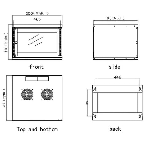 EAN 8054529023592 - Techly I-CASE EL-1006B32 armario rack 6U Bastidor de pared Negro imagen 5