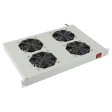 4 Fans, Analog Thermostat  Rack Mount Fan Module 1u