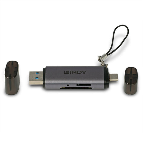 EAN 4002888433358 - Lindy 43335 lector de tarjeta USB 3.2 Gen 1 (3.1 Gen 1) Type-A/Type-C Negro, Gris imagen 4