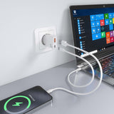 Aisens Cargador Gan Ultra Delgado 30w, 1xusb-C Pd3.0 Qc4.0, 1xusb-A Qc3.0, Blanco