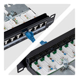 Startech.Com Startech - Patch Panel - 110 Abdrückgerät - Rack Montable - Cat 6a - Stp - Rj-45 X 24 - Plateado - 1u - 48.3 Cm (19")