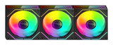 Kit 3 Ventiladores Auxiliar Mf-3d Pro Negro Mars Gaming 3x Ventiladores 120mm / Argb / Control Remoto / Hasta 1600 Rpm