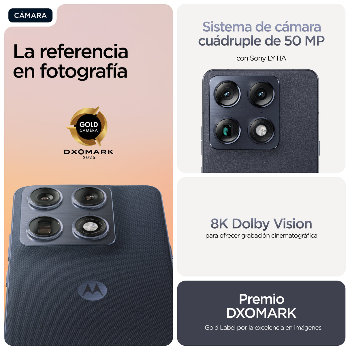 EAN 0840493623764 - Motorola signature 17,2 cm (6.78") SIM doble Android 16.0 5G USB Tipo C 12 GB 256 GB 5200 mAh Azul oscuro imagen 7
