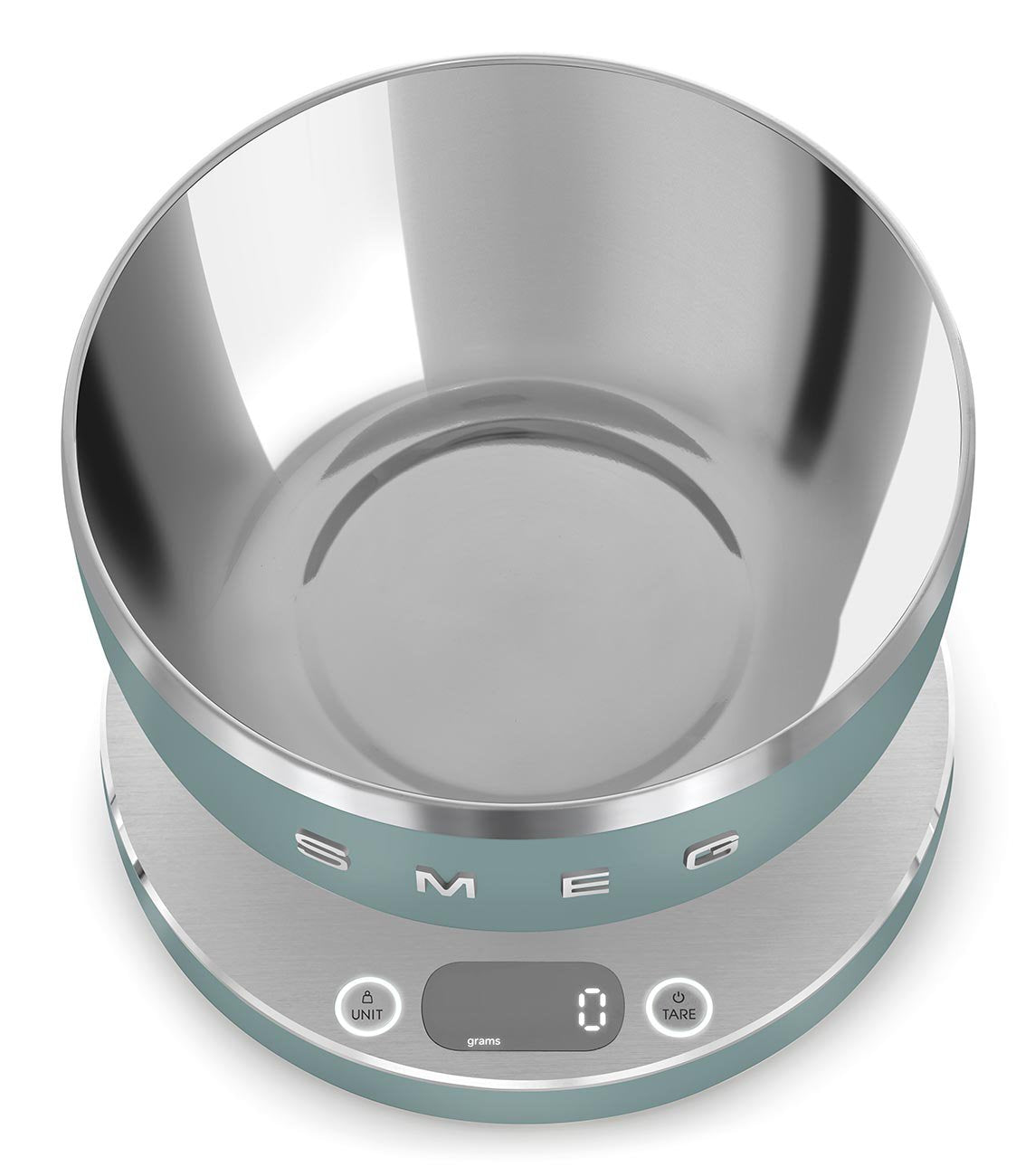 Smeg Ksc01egmww Báscula De Cocina Verde Claro, Acero Inoxidable Encimera Alrededor Báscula Electrónica De Cocina