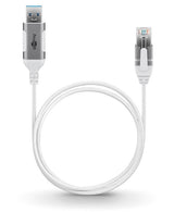 Cable De Adaptador Ethernet De Goobay Usb-A 3.2 Gen1> Rj-45, Blanco Delgado, 10 Metros 74383