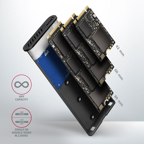 EAN 8595247907097 - Axagon EEM2-SB2 caja para disco duro externo Caja externa para unidad de estado sólido (SSD) Negro M.2 imagen 9