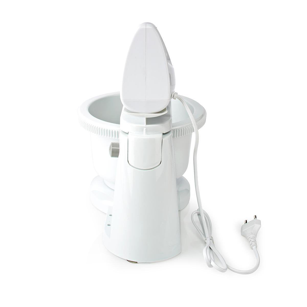 Nedis Batidora Mezcladora Bol Giratorio 2lt  200 W  5 Ajustes Velocidad Funcion Turbo Blanco/Gris