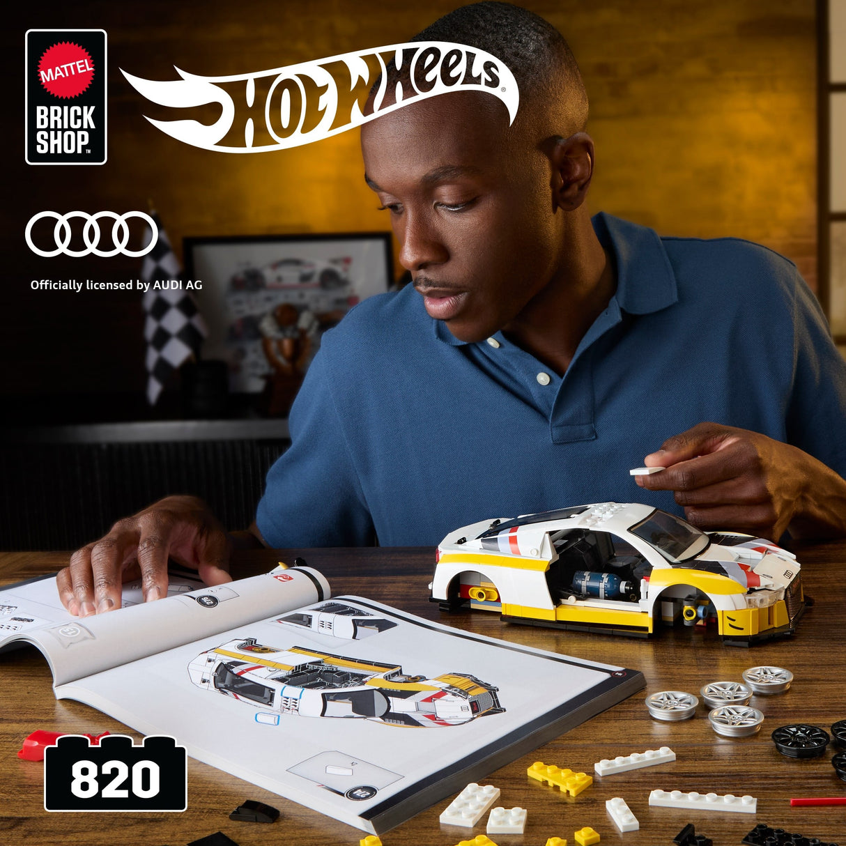 Set Construccion Elite Audi R8 Lms Hot Wheels
