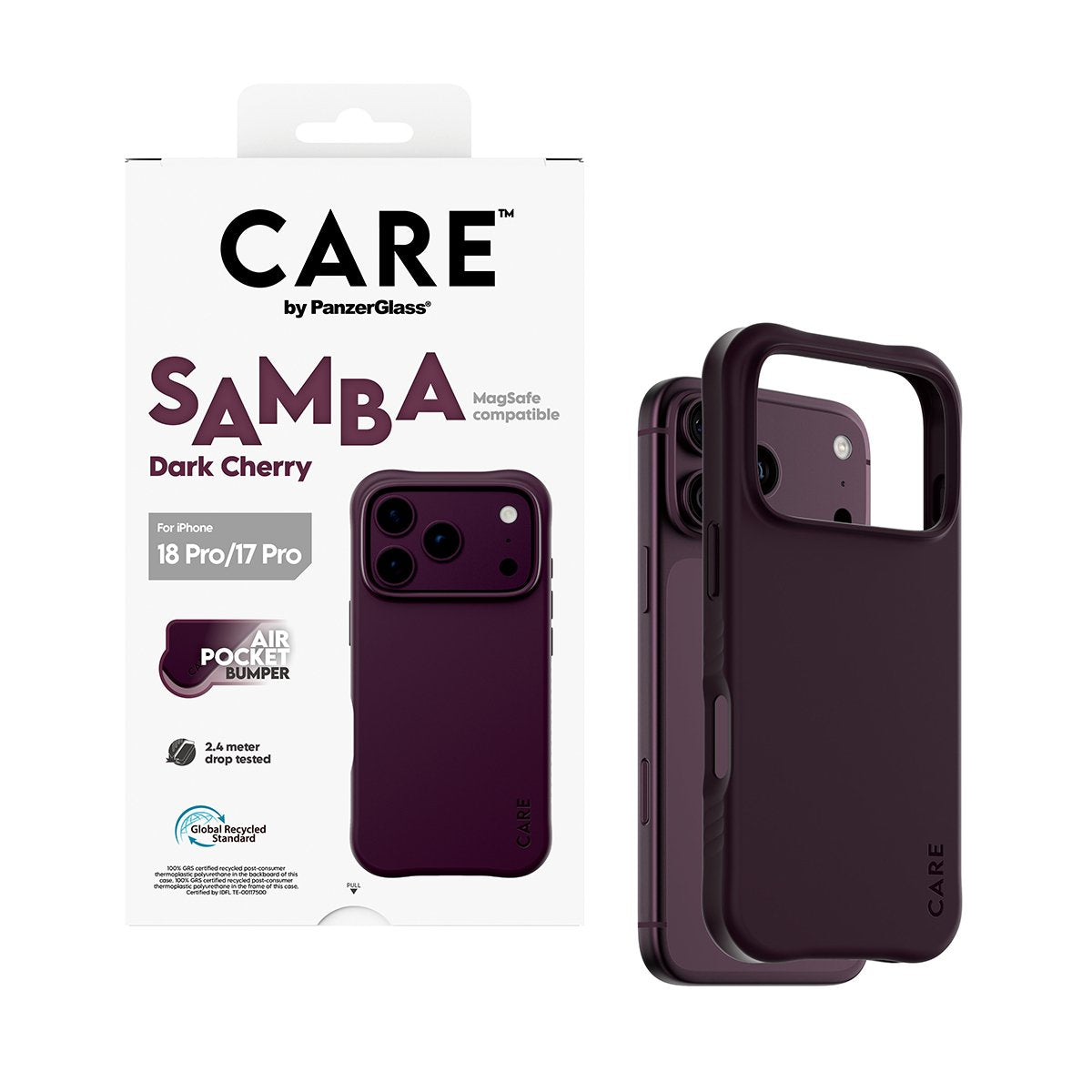 Care By Panzerglass Samba Case Ip17/18 Pro Dark Cherry Ms