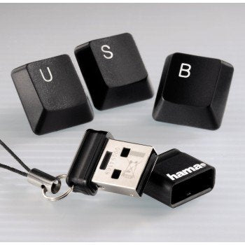 Hama Smartly Memoria Pendrive Usb 2.0 Con Tapa - 32gb De Capacidad - 10mb/S De Transferencia - 21x15x6.5mm - Negro