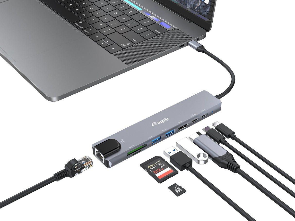 EAN 4015867239735 - Equip 133497 base para portátil y replicador de puertos Alámbrico USB Tipo C Negro, Gris imagen 4