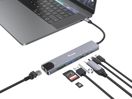 EAN 4015867239735 - Equip 133497 base para portátil y replicador de puertos Alámbrico USB Tipo C Negro, Gris imagen 4