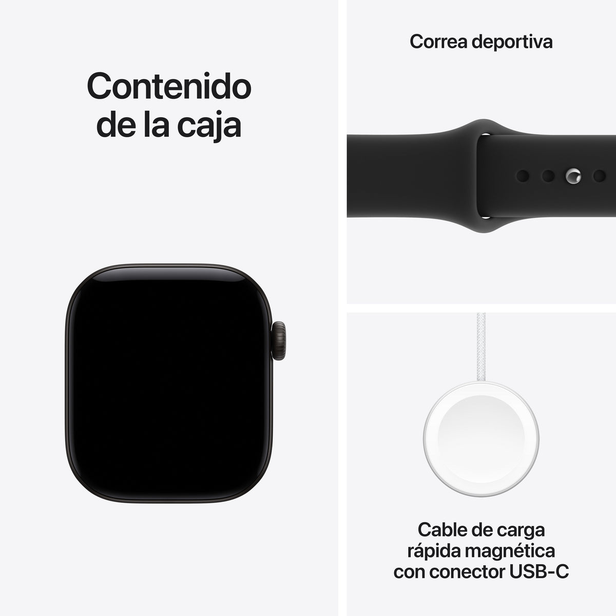 Apple Watch Series 12 (2026) Gps 42mm Caja De Aluminio Negra Correa Deportiva Negra Talla M L Siri Ai