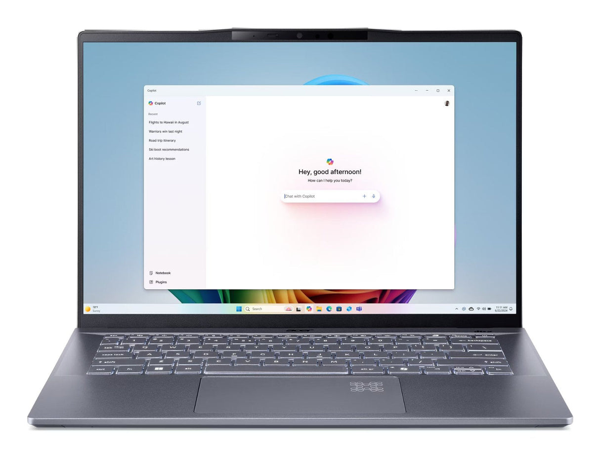 Portatil  Laptop Acer Swift 14.5inch Qualcomm Adreno 16gb Ram Snapdragon X Plus 1tb Ssd Qwerty - Windows 11 Home - Grey