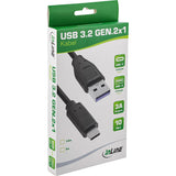 Cable Inline Usb 3.2, Tipo C Macho A A Macho, Negro, 1,5 M