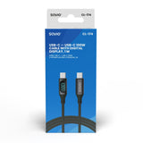 EAN 5901986047803 - Savio USB-C - USB-C cable with display CL-174 1 m black cable USB USB 3.2 Gen 1 (3.1 Gen 1) USB C Negro imagen 2