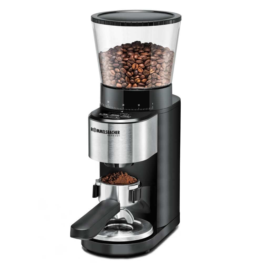 Molinillo De Café Rommelsbacher Ekm 500 (Negro/Acero Inoxidable, 160 W, Balanza De Precisión Integrada) Ekm 500