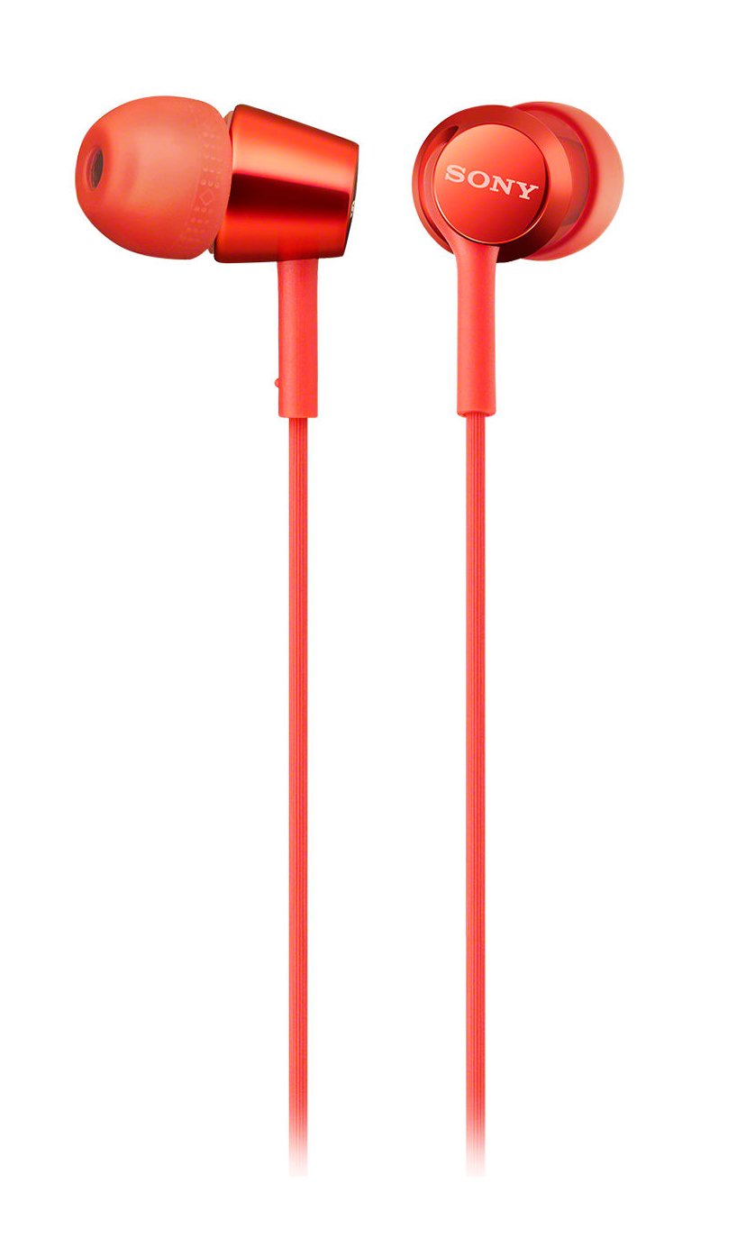 Auriculares  Sony Mdr-Ex155ap Micrófono 9 Mm 1,2 Metros Rojo