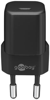 Cargador  30w Usb 1 Puert. Usb-C Negro Gan Pd Salida Lateral Tamaño Nano Goobay