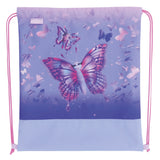 Herlitz Loop Plus Butterfly Paradise Juego De Mochila Escolar Chica Poliéster Lila, Rosa