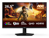 Monitor  Aoc Agon Q27g41zdf Qd-Oled Gaming 26,5 " Negro, Qhd, Hdmi, Dp, Adaptive-Sync, Compatibilidad G-Sync, Panel De 240hz Q27g41zdf