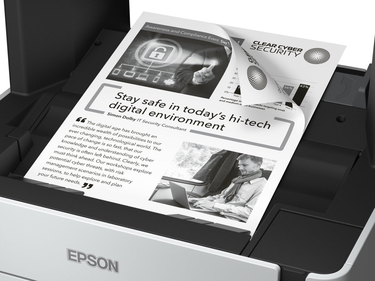 Impresora Epson Ecotank Mono Tinta M2170, 3 En 1, A4, 39 Ppm, Usb, Ethernet, Wi-Fi (Directo), Duplex, Lcd
