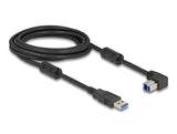 Delock 81114 Cable Usb 5 Gbps Tipo-A Macho A Tipo-B Macho 90° Acodado Hacia Abajo 3 M