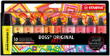 Stabilo Estuche 10 Marcadores Fluorescentes Arty Boss Original C/Surtidos Cálidos