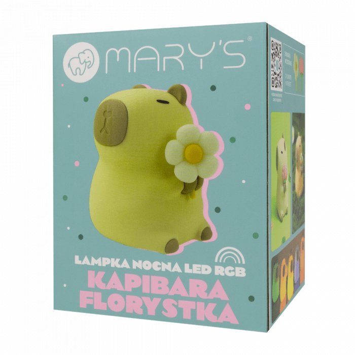 Lámpara Nocturna Led Rgb Recargable Modelo Capibara Florista