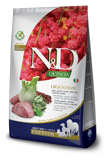 Comida Para Perros  Farmina  Quinoa Digestión Adulto Med Max Cordero 7kg