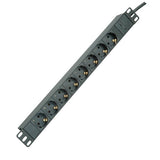 48,26cm 19pulgadas Regleta De Enchufes 8vías C14-Conector Macho Negro 2m
