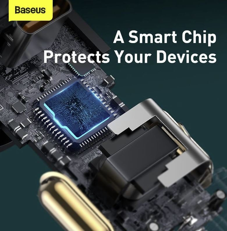 Baseus Share Together Fast Z Gniazdem Zapalniczki, 2x Usb, 120w (Szara)